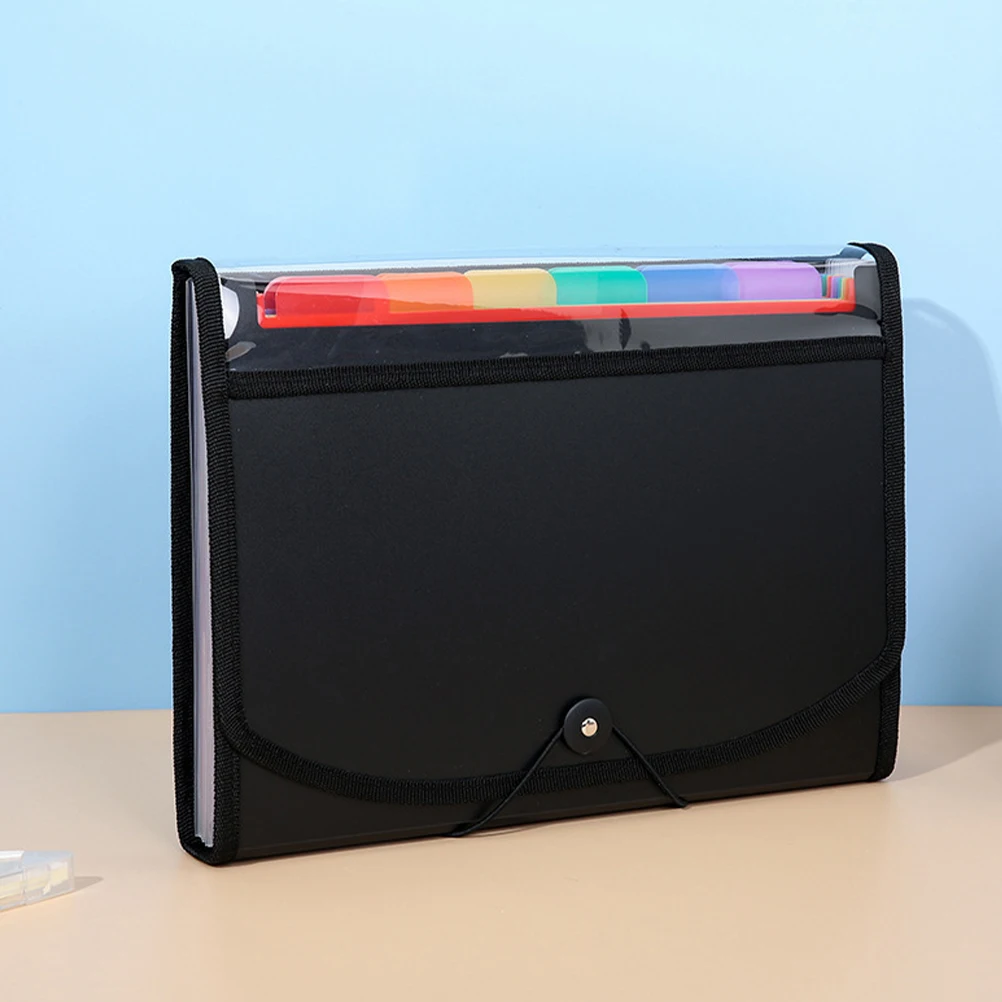 2pcs Pvc File Folder Portable Lightweight Wear-Resistant Plastic Folder For Documents Papers Receipts Business Cards Multi-Layer