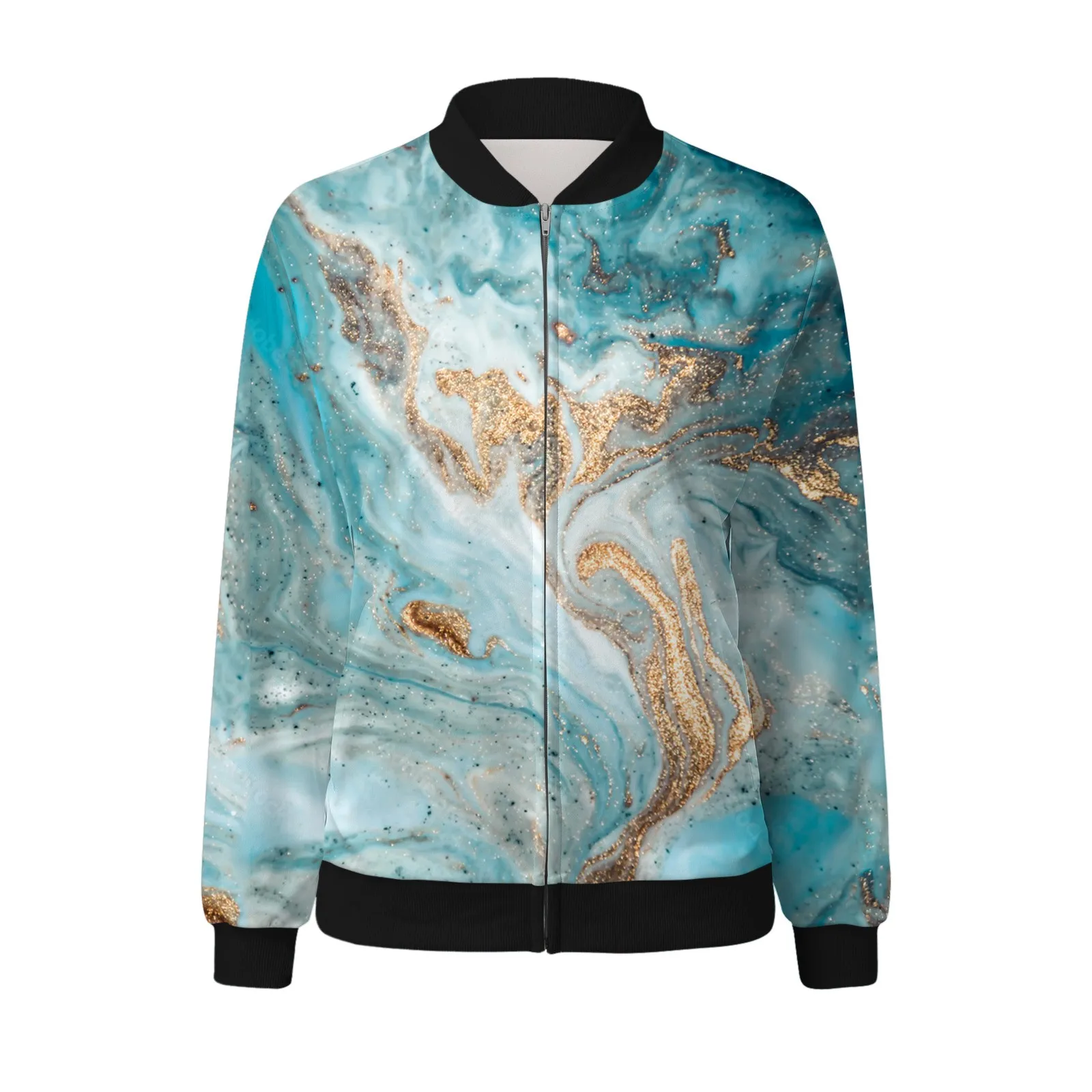 

Женская куртка осень-зима градиентного цвета повседневные куртки-бомберы уличная ветрозащитная верхняя одежда на молнии повседневное байкерское пальто