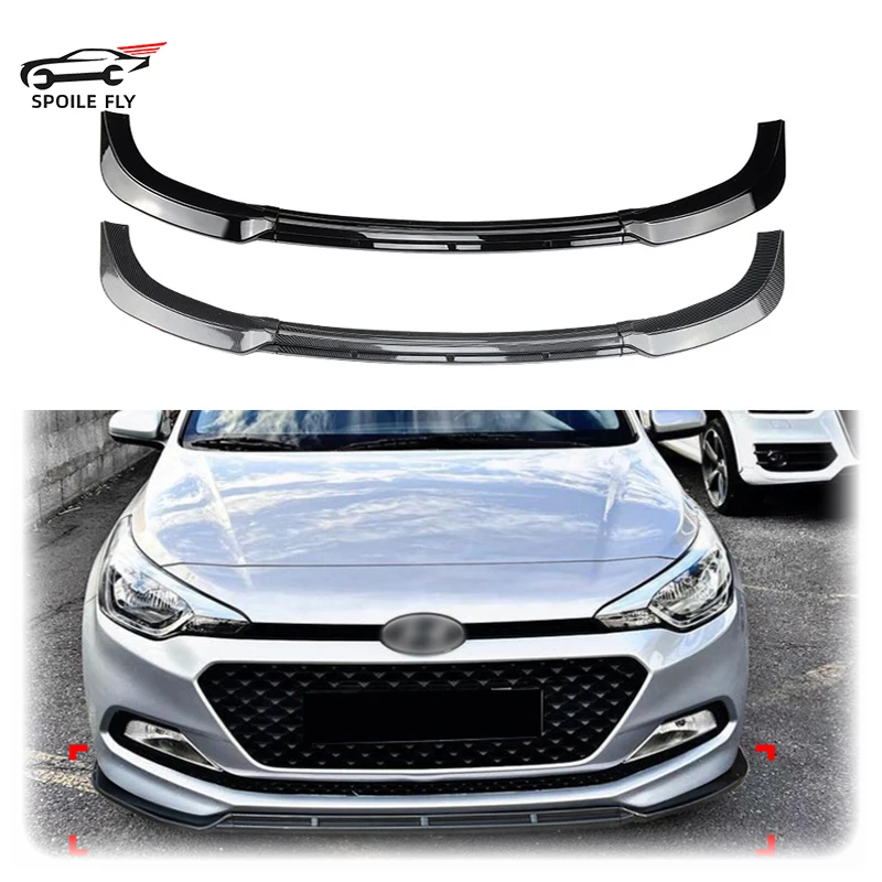 2015 do 2017 dla Hyundai I20 MK2 przed liftingiem przedni zderzak samochodowy część rozdzielająca nakładki zderzaka dyfuzor spoilera osłona przez zestawy ABS Body Tuning