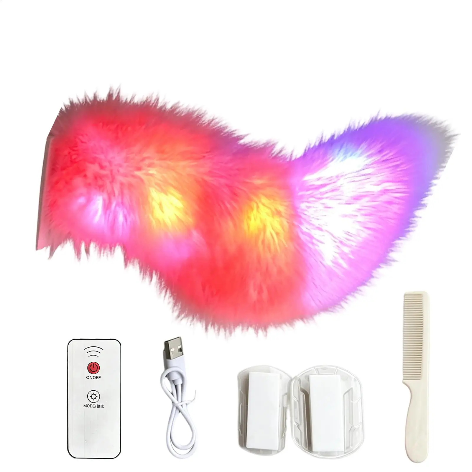 Remote Control Tail For Car LED Lights Realistic Ornament Car Wagging Cat Tail For Auto SUV RV Trucks Motorcycle Vehicles Home