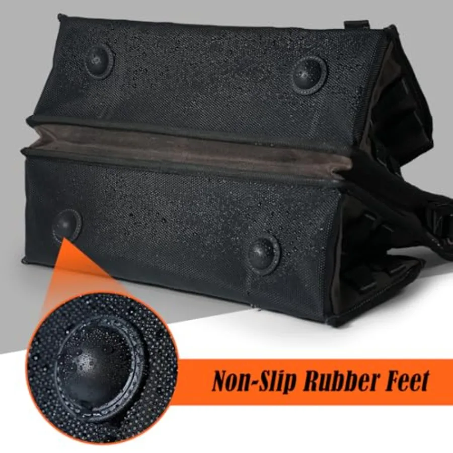 20 جيوب أداة كهربائي حمل 16 بوصة واسعة مفتوحة العلوي مشمع قماش أدوات كهربائية حقيبة الثقيلة HVAC التكنولوجيا أداة B #4