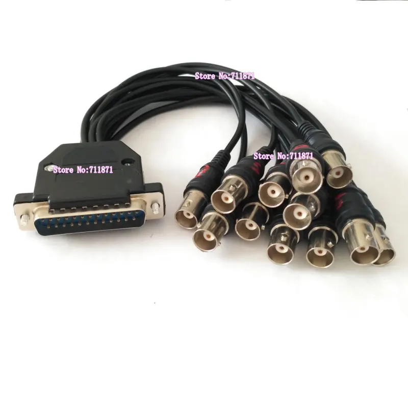 12P+13P 25Pin DB25 BNC Cable Line 25P DB-25 BNC Monitor card Video Line Cable 12+13Pin 25P DB25 12 BNC Line Wire cord 25P 12 BNC