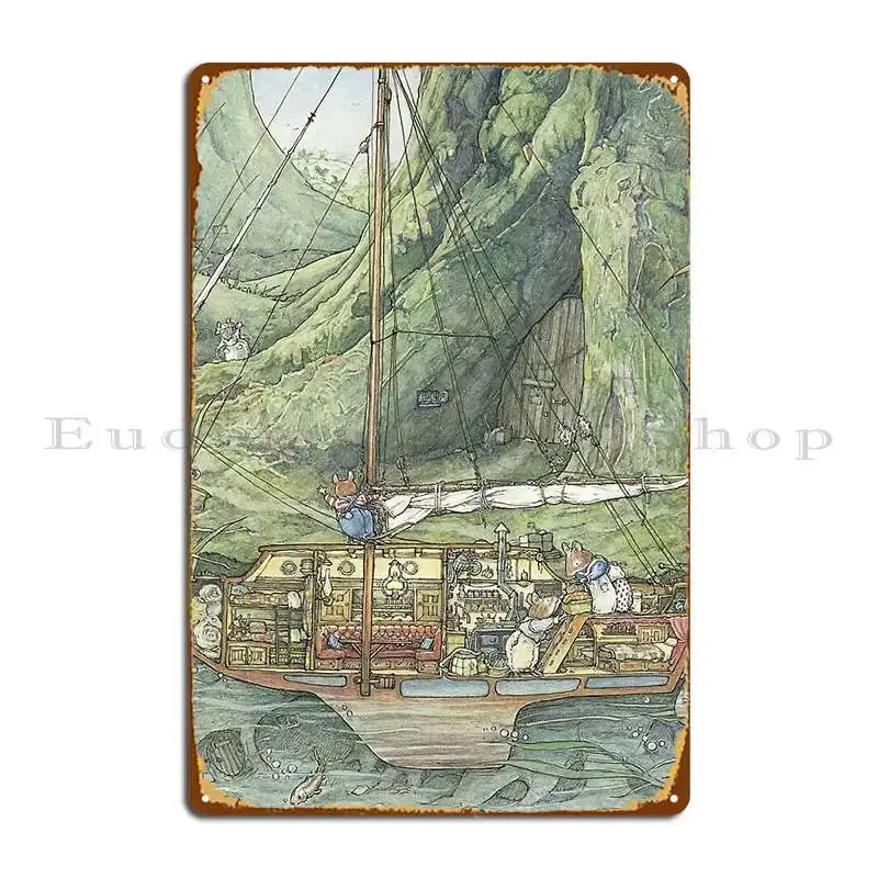 Cutaway Of Dustys Boat Metal Plaque Poster Painting Designing Wall Decor Club Club Tin Sign Poster