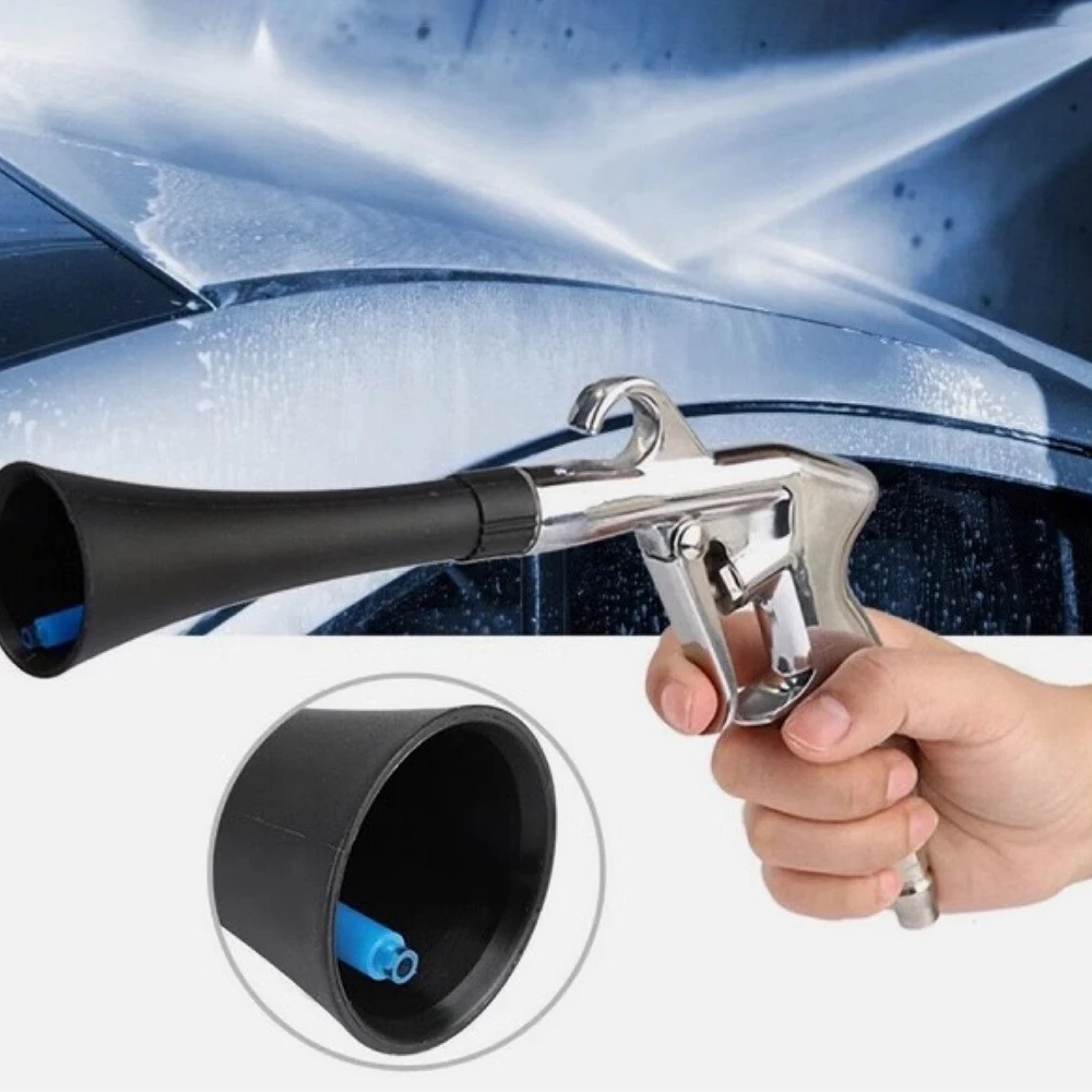 Car Dry Cleaning High Pressure Gun With 2 Nozzles Interior Detailing Cleaning Tools Tornador Air Blow Car Wash Gun Dust Blowing