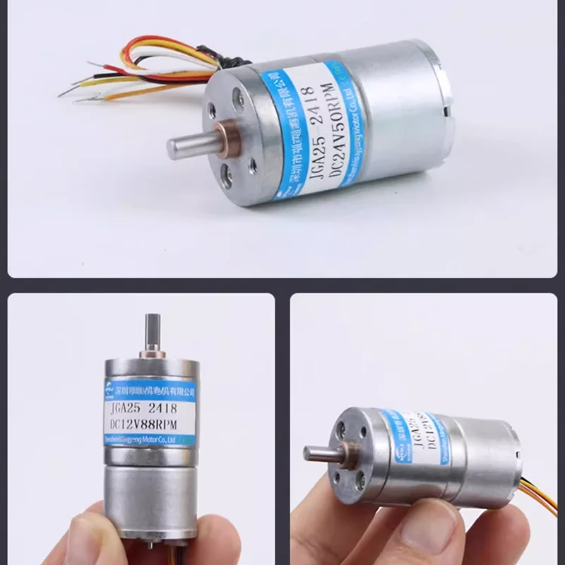 MAX 12KG GA25-2418 Micro Brushless DC Gear Reduction Motor 12v24v 36000h 18-1970rpm Lifespan Adjustable Speed and Self Drive ﻿