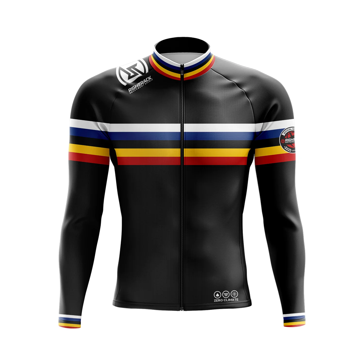 New Mans Winter Cycling Jersey Colorful Thermal Fleece Long Sleeve Jackets Road Bike RightTrack Sports Apparel