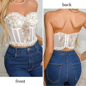 Beyaz Seksi Dantel Örgü, Balık Kemik, İşlemeli Sutyen, Üst, Elbise, Kadın, Sarılmış Göğüs, Çiçek Göğüs aralığındaki en iyi 10 satış-no. 9