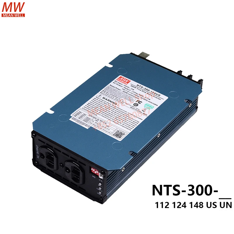 Original MEAN WELL Switching Power Supply 300W High Reliable True Sine Wave DC-AC Power Inverter NTS-300-112US 124US 148US UN