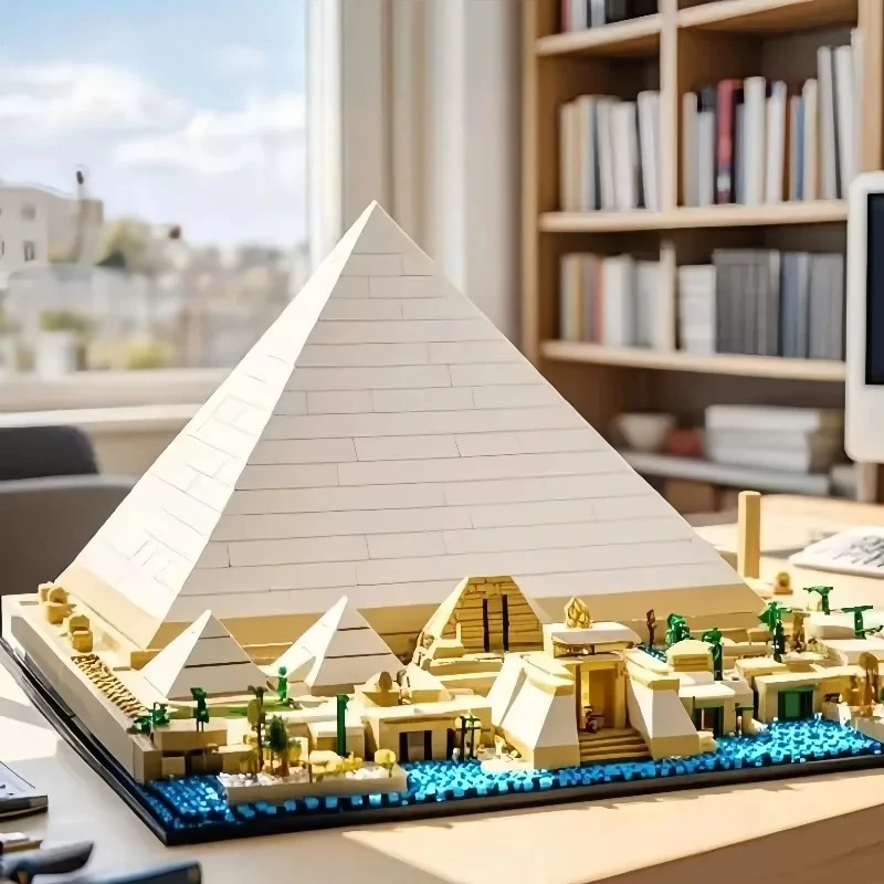 

1476PCS World Wonder Great Pyramid of Giza Building Block Christmas Gift for Adults DIY Egypt Pyramid Construction Toy Model Kit