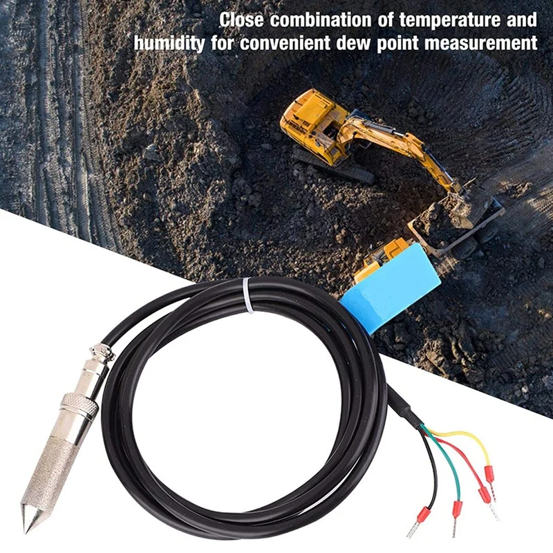 Soil Moisture Sensor, Humidity Temperature Sensor Digital Soil Moisture Sensor Meter, For Flower Nursery(FS200-SHT30)