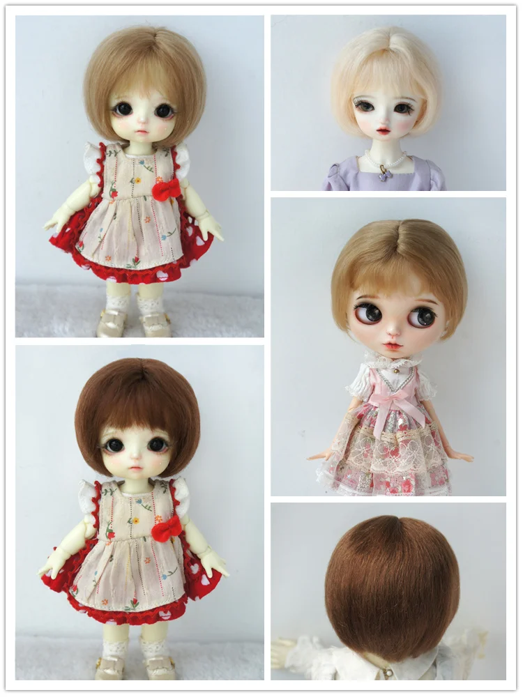 JD603 All Sizes Cute Air Bang BJD Mohair Wigs Suit From 4-5inch to 9-10inch Doll OB11 YOSD MSD SD Blythe Hair Accessories