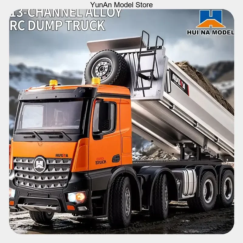 Remote Control Engineering Vehicle Series Simulation Model Huina 1:14 Scale Rc Car 1536-1/ 1536pro13ch Dump Truck Alloy