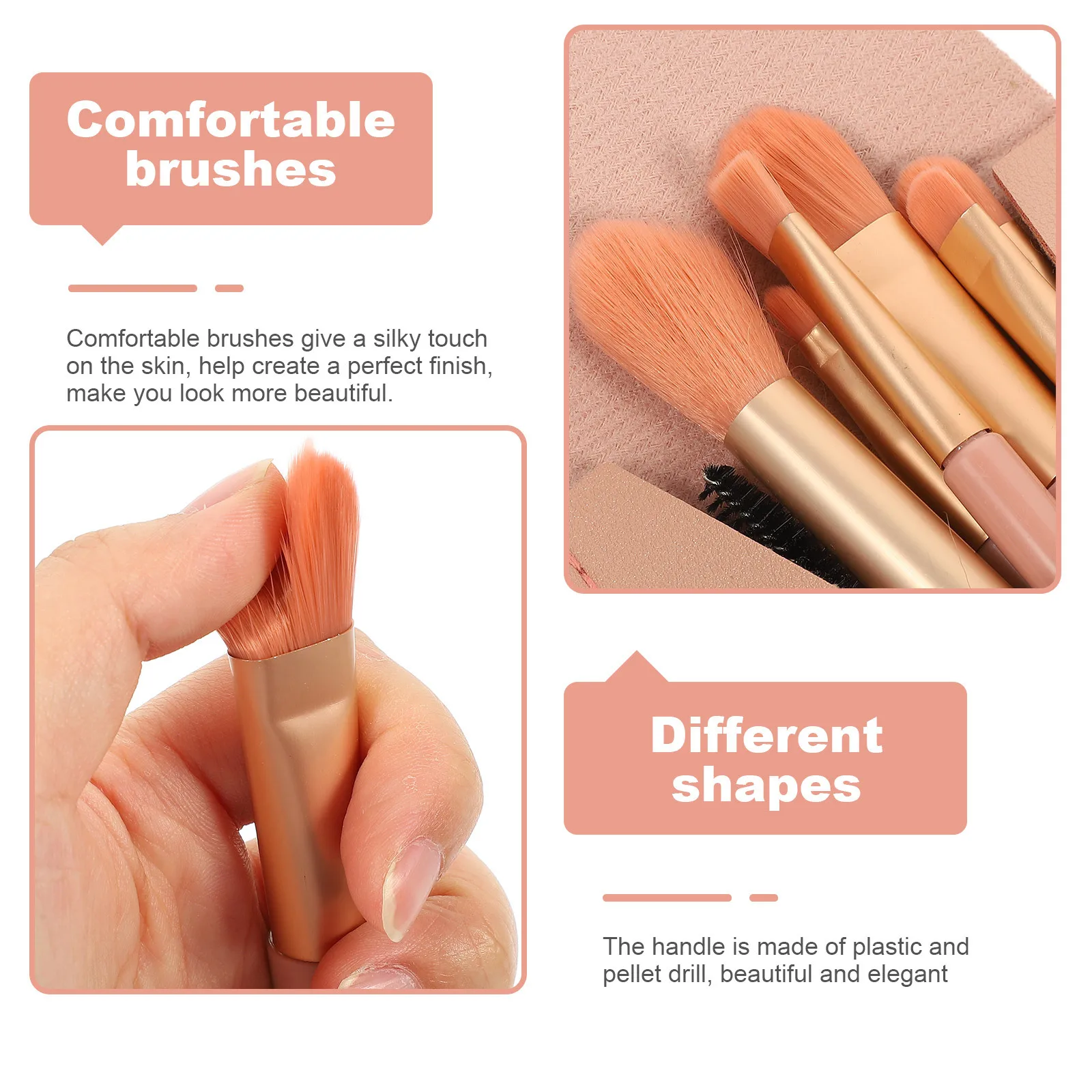 1Set Portable Makeup Brush Set Professional Brushes Face Beauty Tools Blusher Powder Applicators Eyeshadow Lip