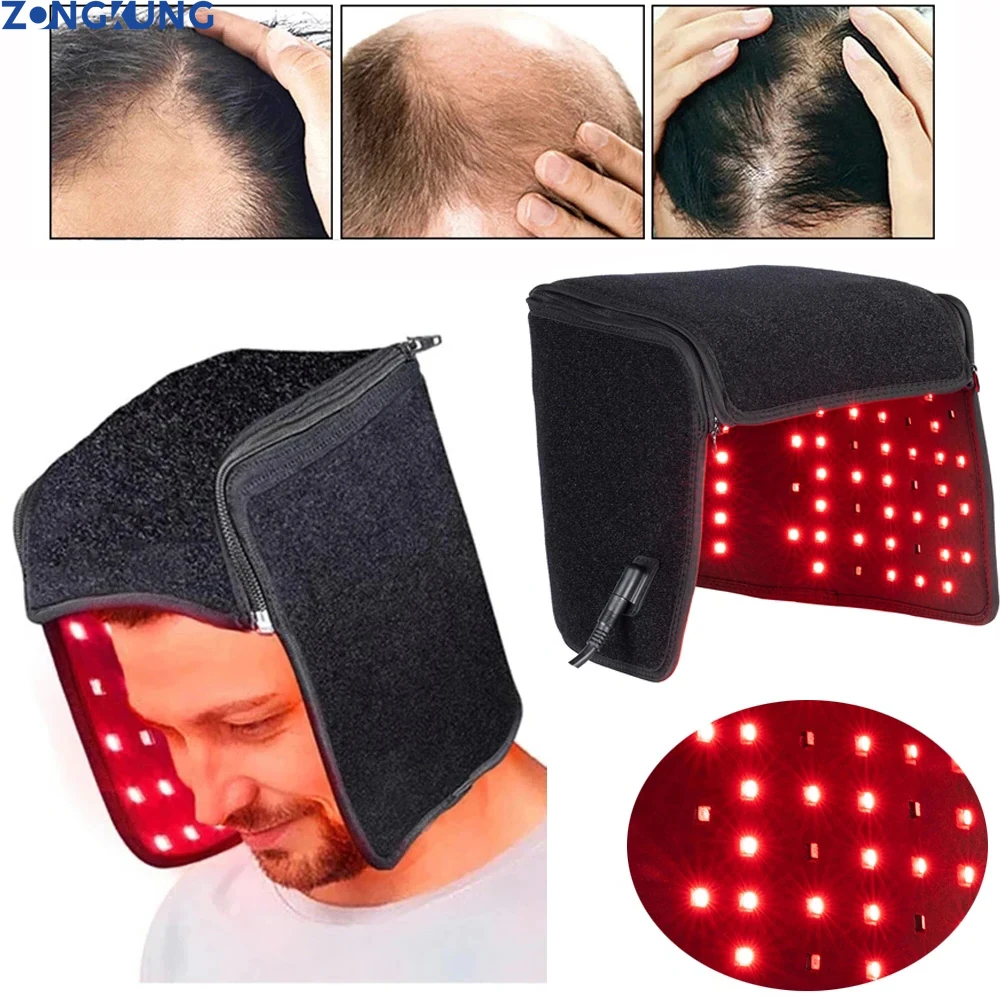 LED Red Light Therapy Hat for Hair Growth 660&850nm Red&Infrared Light Hair Growth Cap for Hair Loss Promote Regrowth Care Cap