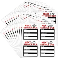 40 Pcs Oil Change Maintenance Service Reminder Stickers Window Rectangle Adhesive Labels Stickers Car Sticker \