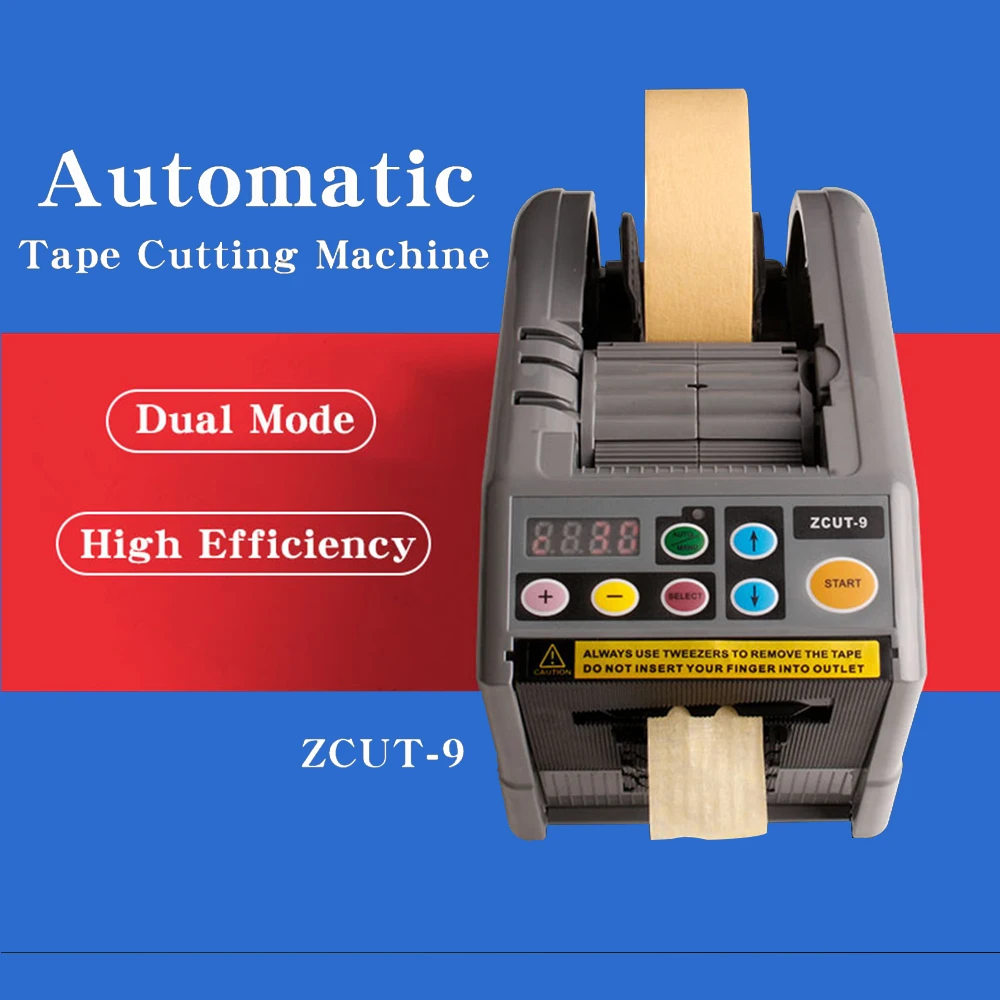 ZCUT-9 Automatic Tape Machine Paper Cutter Tape Width 6-60mm Dispenser Office Supplies Cutting Tools Packing M-1000