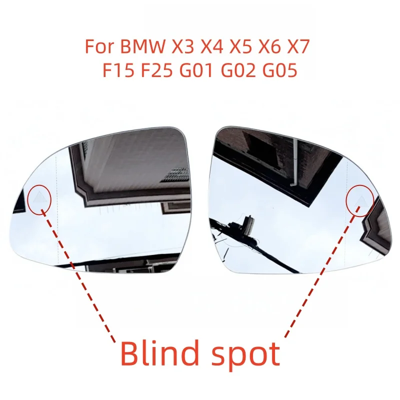 For BMW X3 X4 X5 X6 X7 F15 F25 G01 G02 G05 Rearview mirrors, Side mirrors, Blind spot detection lenses