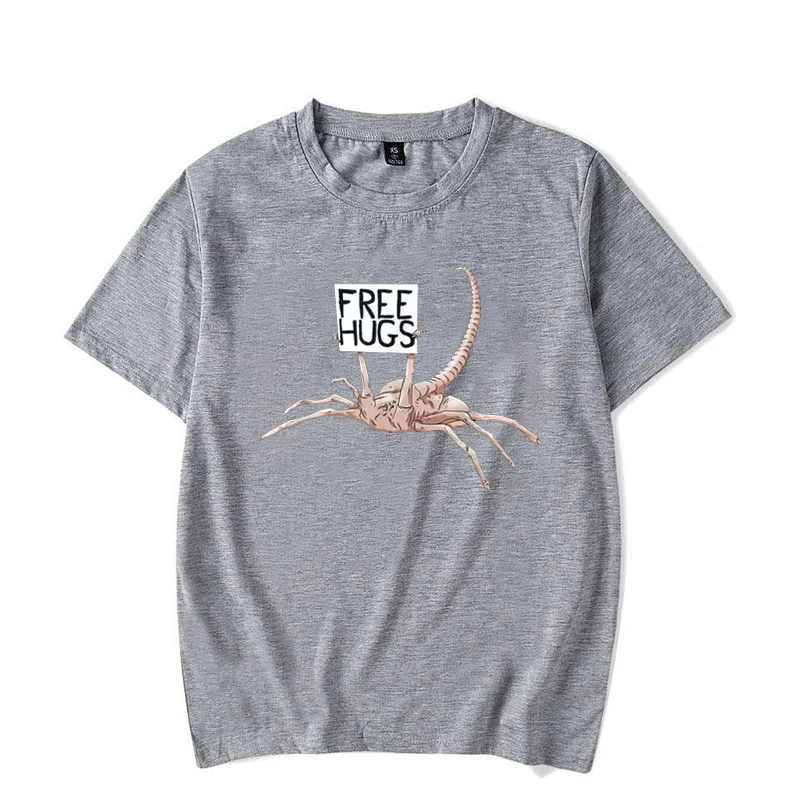 Free Hugs Funny Facehugger Aliens T-Shirt Harajuku T Shirt Comfortable Hip Hop Design Top T-Shirts