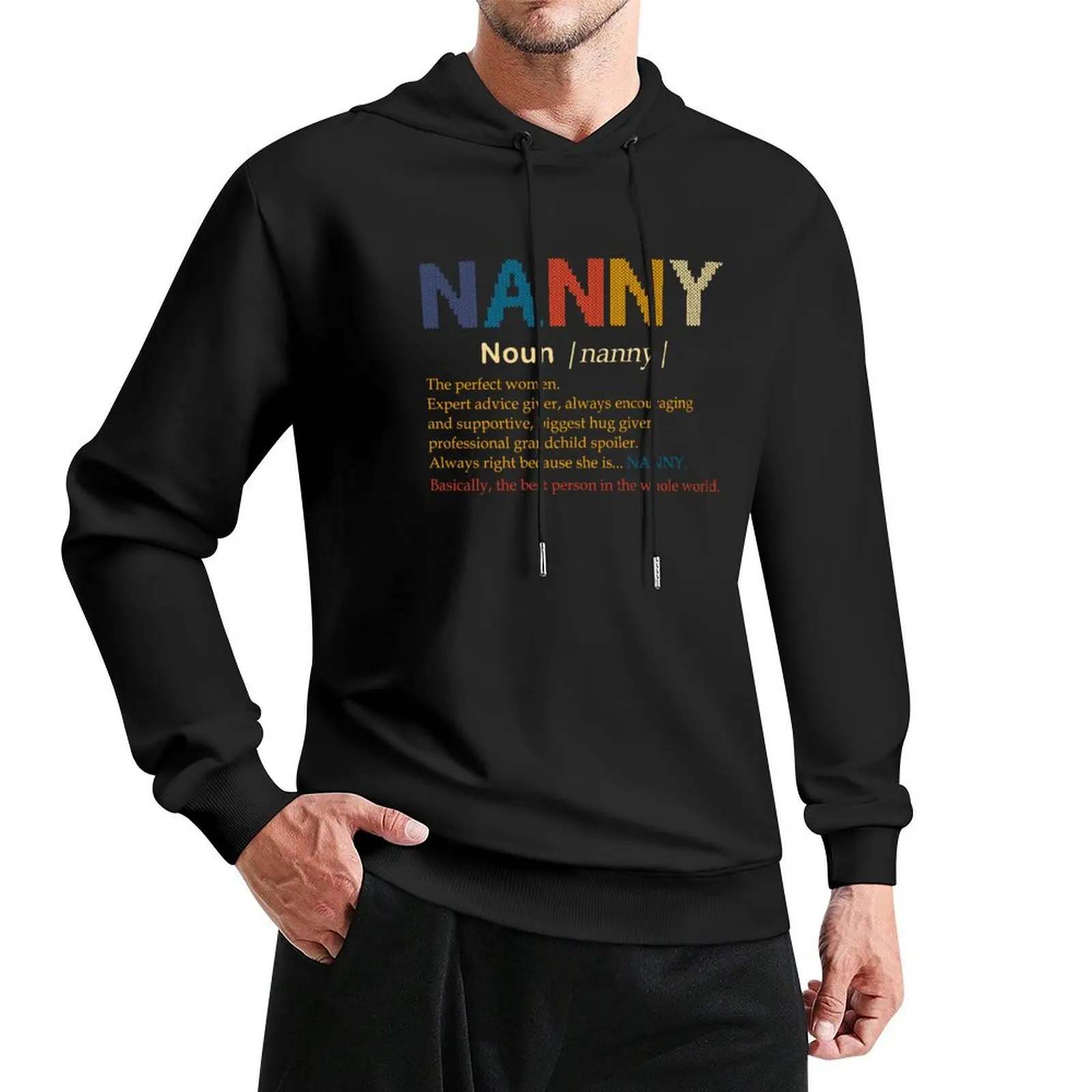 

Nanny Definition Perfect Women Gift Pullover Hoodie mens designer clothes autumn clothes graphic hoodie