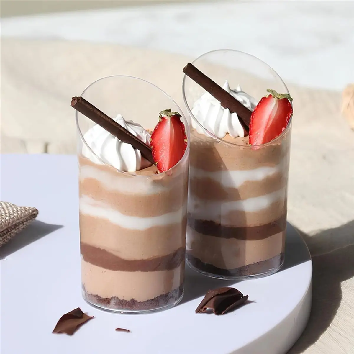Big Discount 50 Pack Mini Dessert Cups, Clear Plastic Parfait Appetizer Bowls Reusable for Desserts, Weddings
