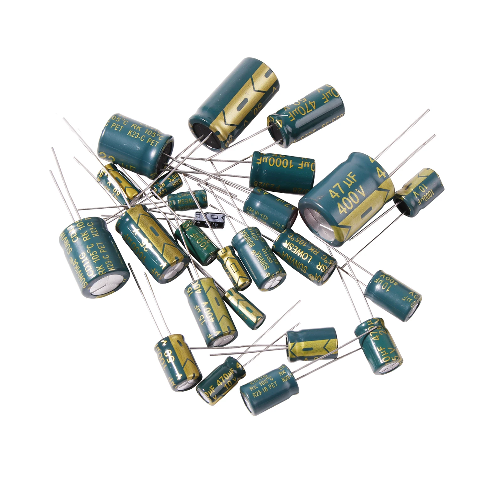 5-100pcs High Frequency Aluminum Electrolytic Capacitor 10V 16V 25V 35V 50V 400V for TV, LCD Monitor, Game