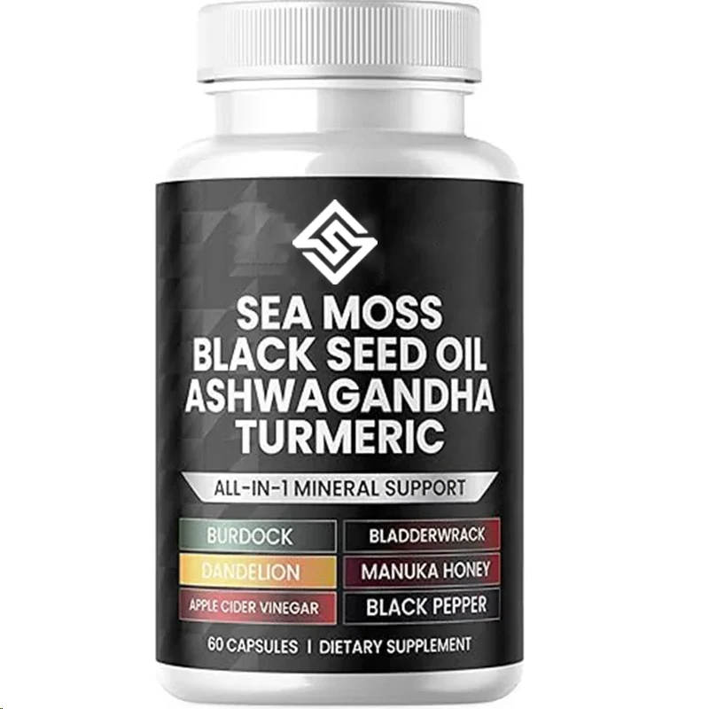 

Seaweed, Black Seed Oil, South African Eggplant, Turmeric, Burdock, And Vitamin C And Vitamin D3