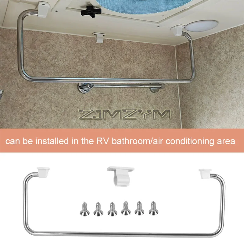 Asta per asciugare i vestiti per camper, binario sospeso in acciaio inossidabile per armadi, stendibiancheria salvaspazio