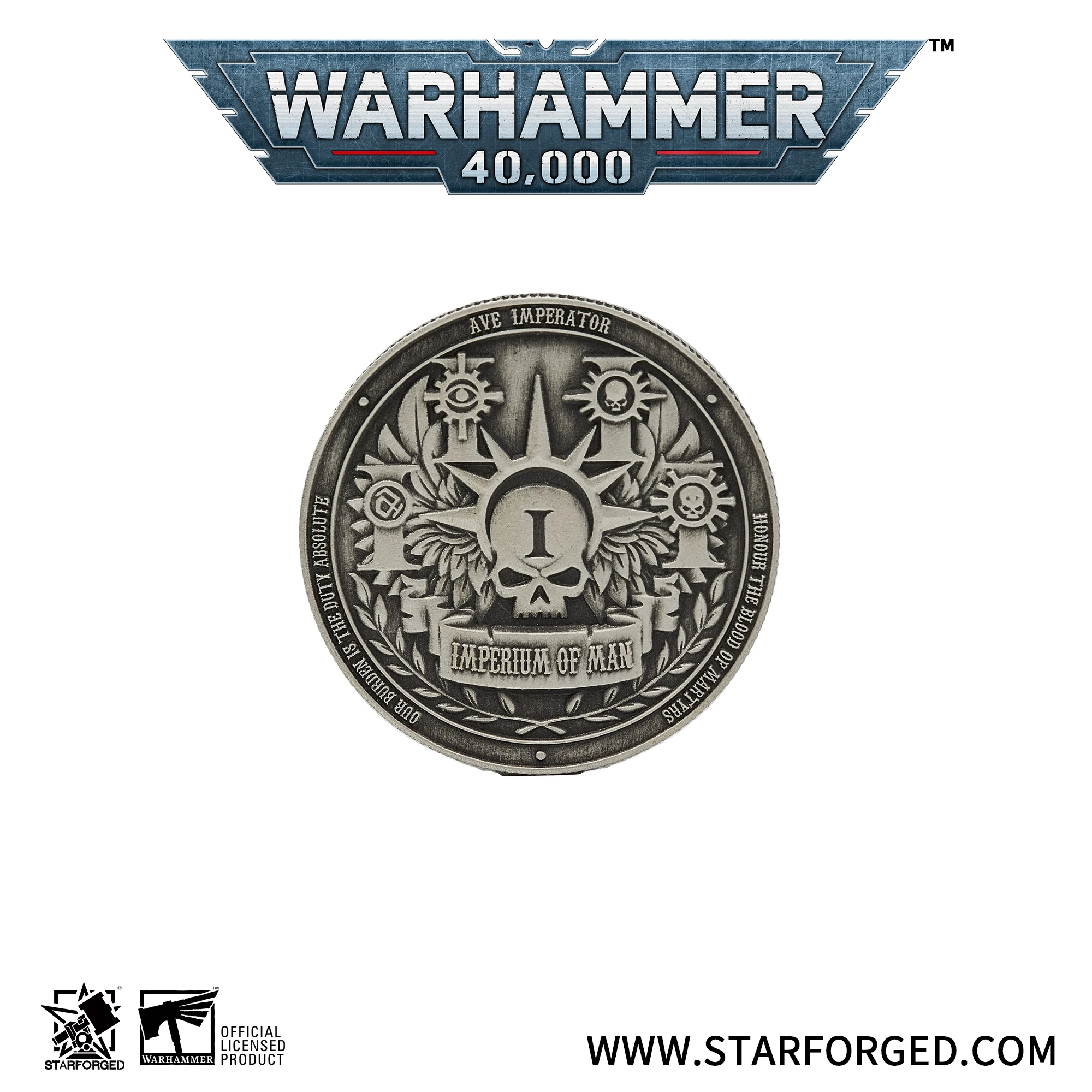 [Starforged] Warhammer 40K Colectble Coin: Imperium of Man Christmas Gift Anime