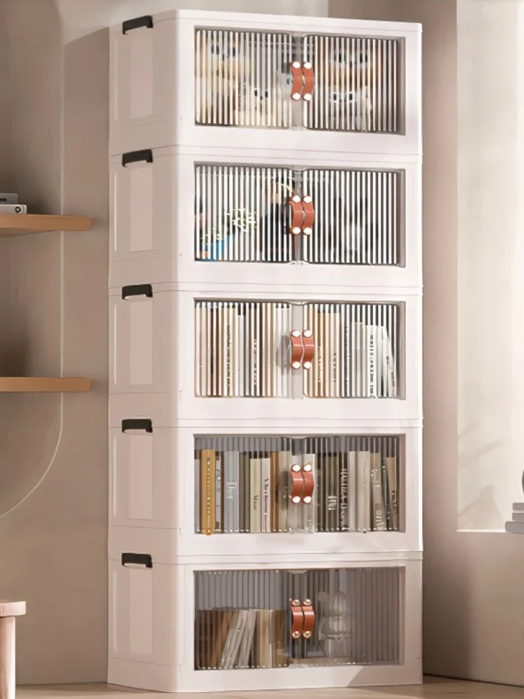 

Stackable Storage Bins Durable Folding Storage Bins with Lid Closet Organizers for Home Versatile Space-Saving Solution