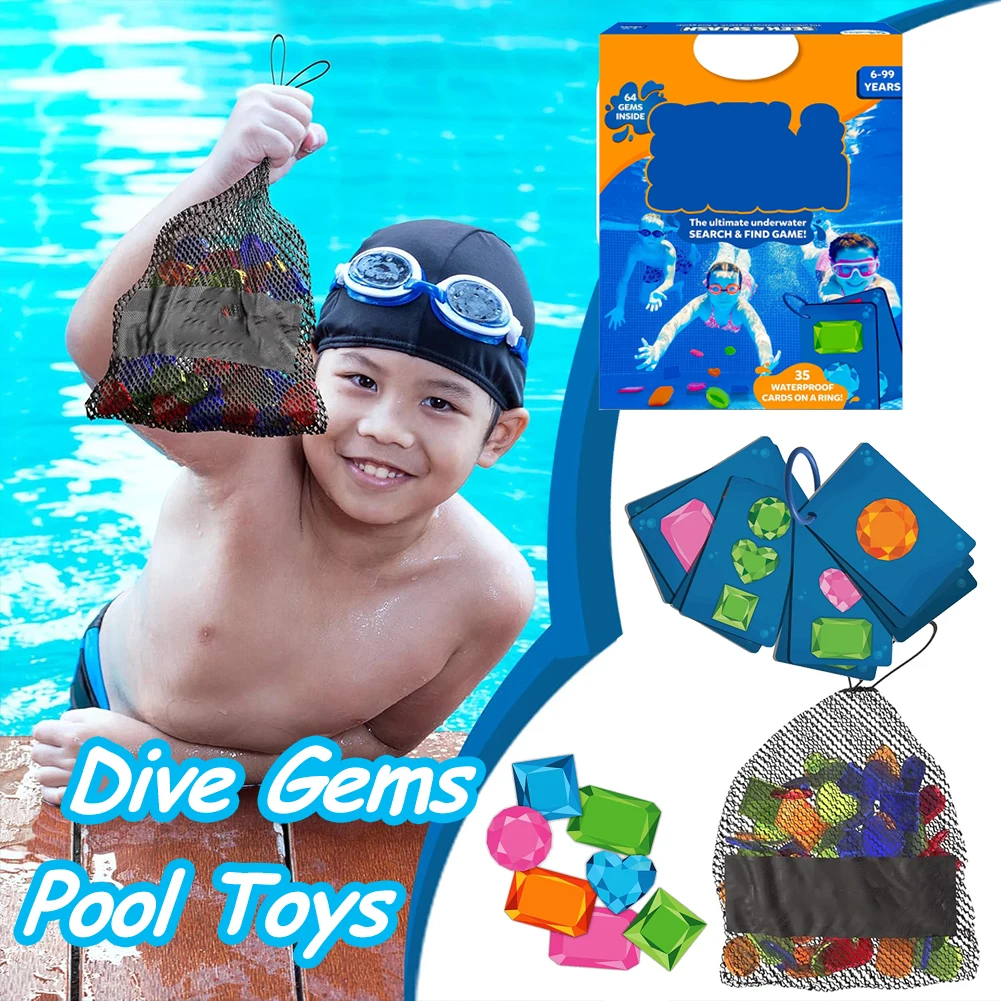 

1SET Colorful Gem Pool Diving Toys Dive Gems Pool Toys Kids Learning Games Outdoor Activities for Summer Pool Educational ﻿