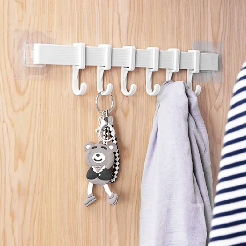 Multifunction Kitchen Storage Hook Cupboard 6 Hook Home Organizer Storage Rack Pantry Chest Tools Towels Hanger Wardrobe Rack