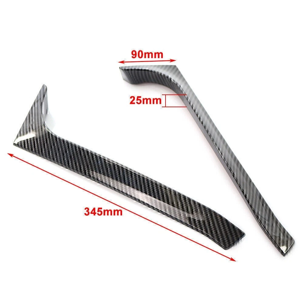 

Side Vent Trim Carbon Fiber Look Rear Window Spoiler Easy Installation Stable Characteristics Car Exterior Styling