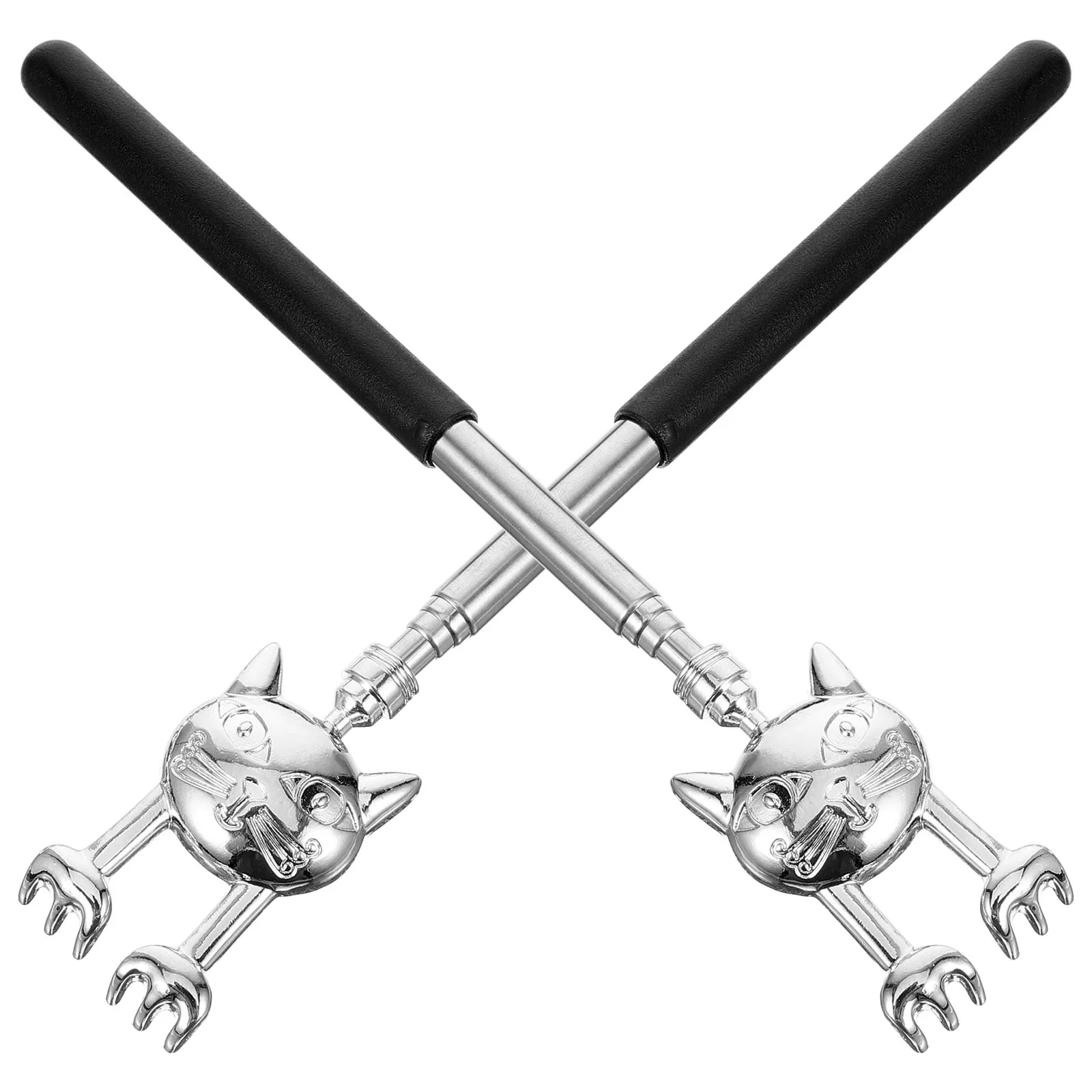 2 ชิ้น Telescoping Metal Back Scratcher Back Scratchers ขยายมือเครื่องมือสําหรับผู้ใหญ่ Itch Relief Massager