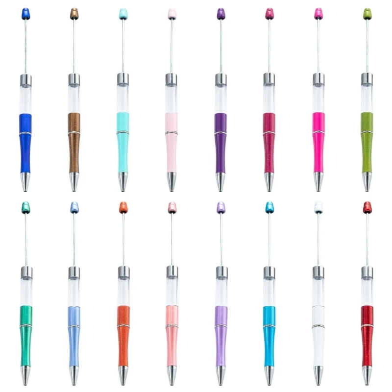 

6x Beadable Ballpoint Pen Writing Pen Bead Pen Plastic Blank Pen Pen 24BB