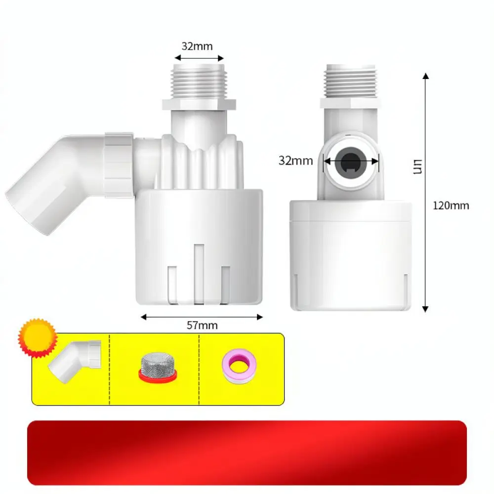 Adjustable Float Valve For Water Tank Tower Automatic Level Controller Plastic Switch Irrigation Flow Management