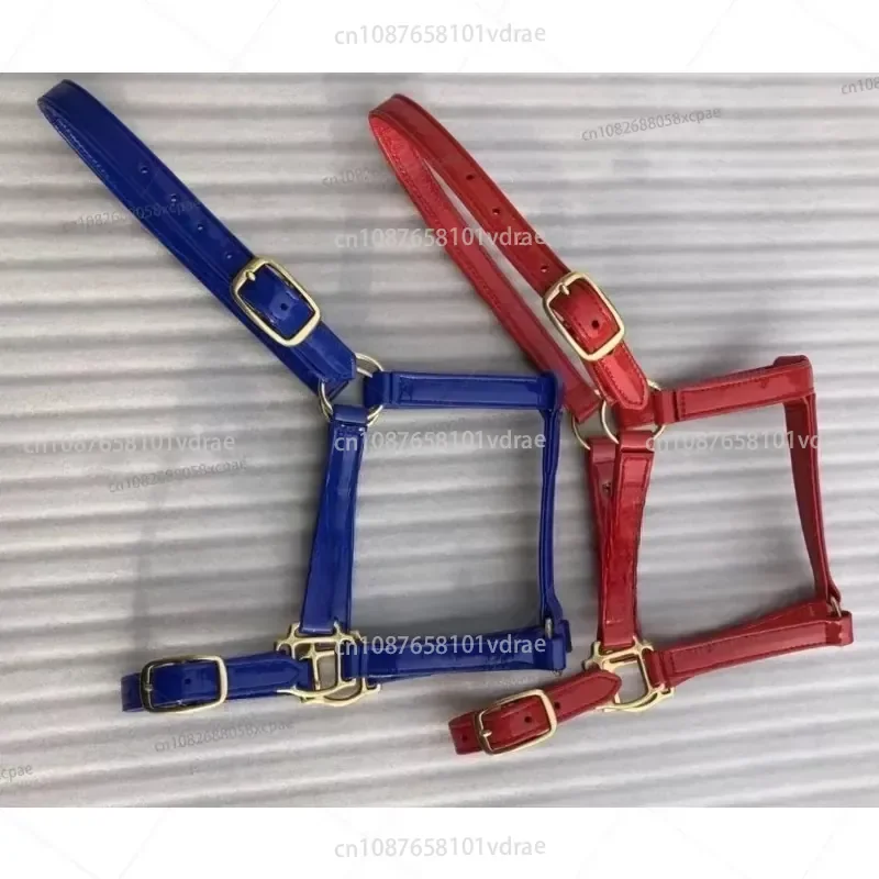 Patent Leather Lead Horse Faucet (bridle) Equestrian Saddle Accessories