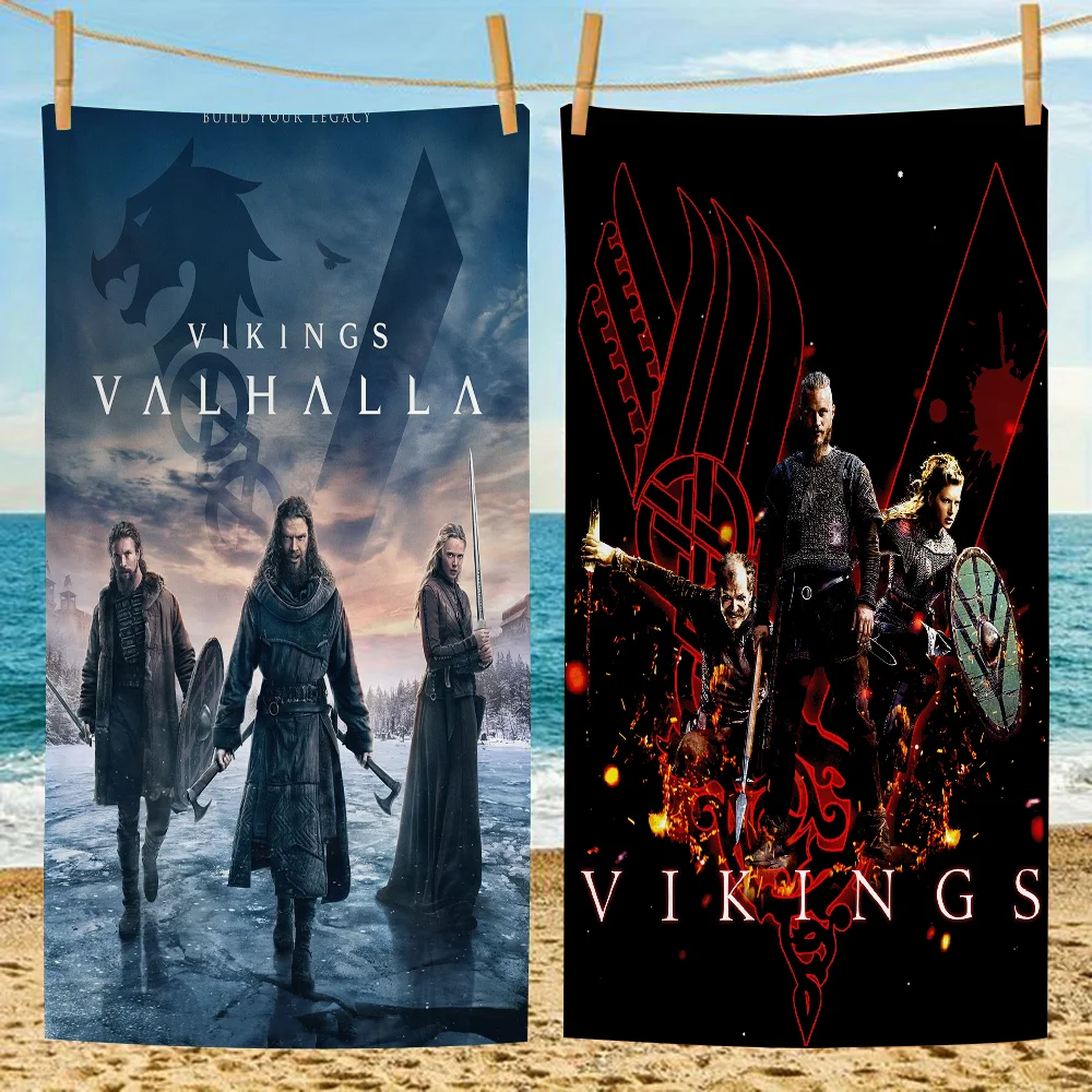 

Show V-vikings Beach Towel Colorful Bath Towels For Girl Microfiber Quick Dry Custom Sand Free Beach Yoga Spa Gym Pool