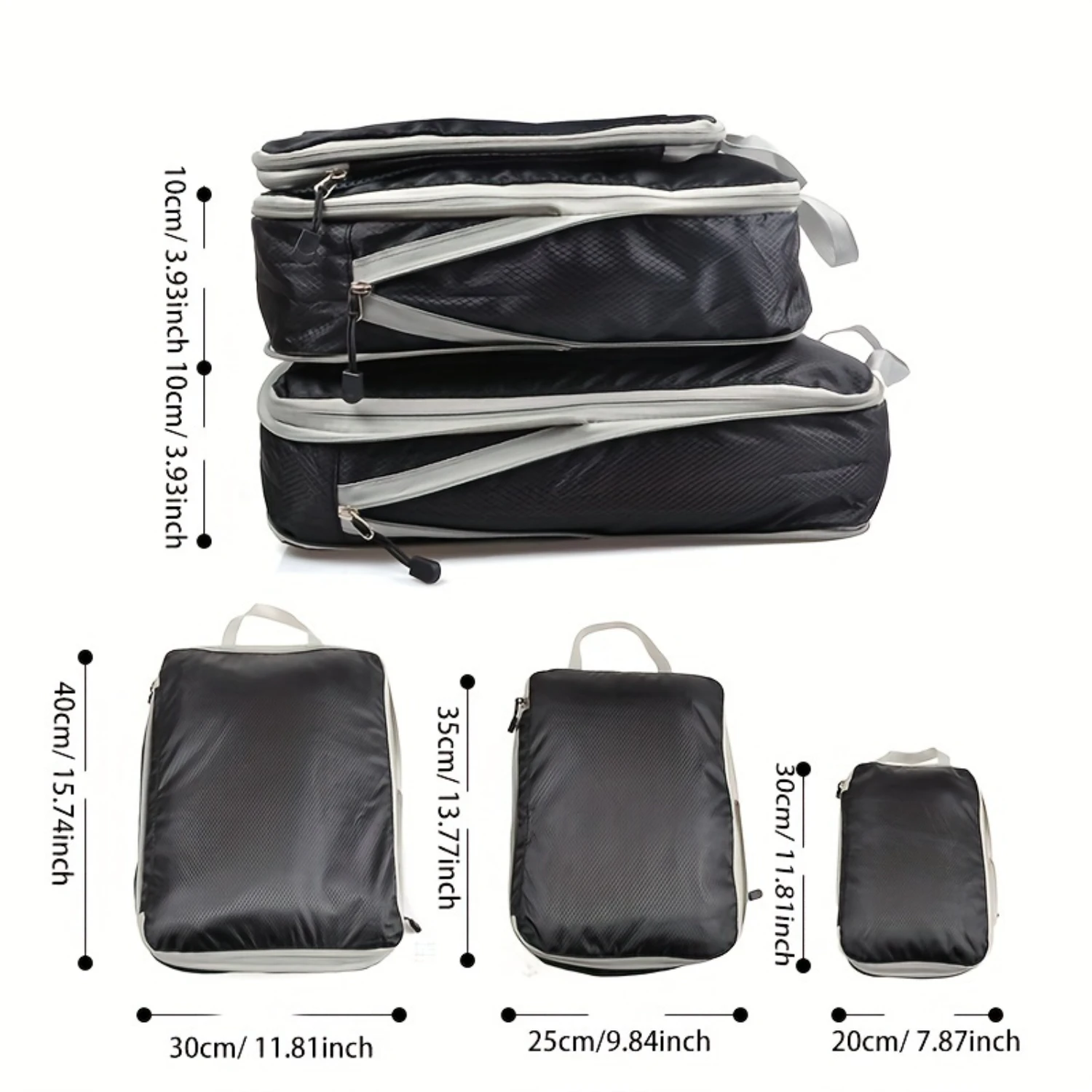 4PCS  bag clothing and shoes  bag, zipper expansion bag, waterproof travel bag set