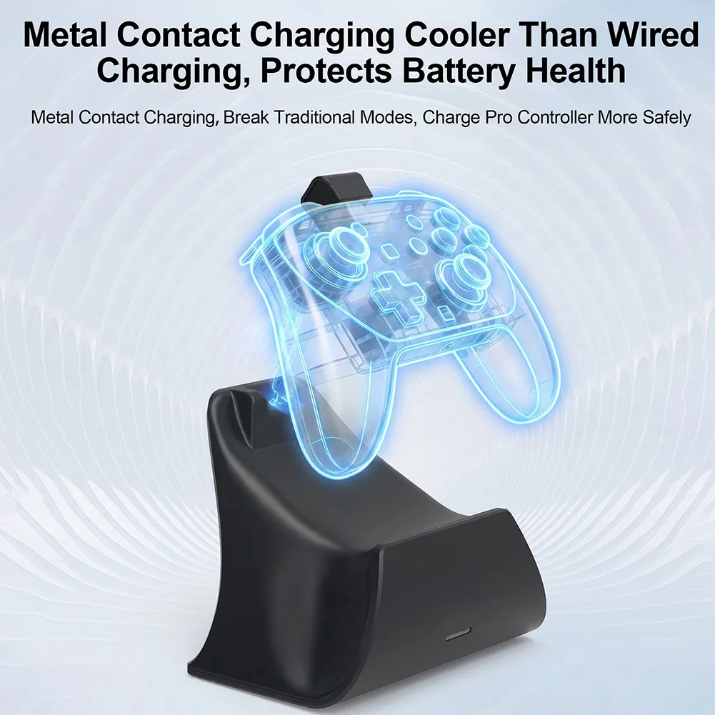 Controller Charger Stand Compatible For Switch 2 Pro Controllers Charging Stand Fast Charging Station W/ LED Indicator & Adapter