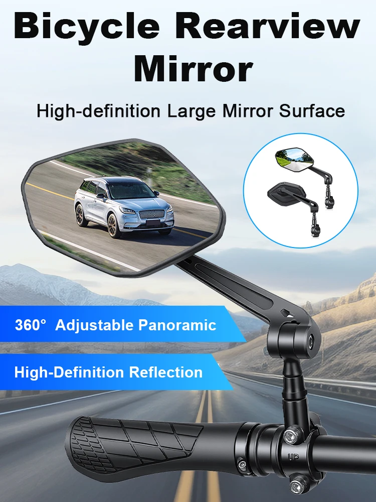 AliExpress NONE 360° Adjustable Bicycle Rearview Aluminum Alloy Bike Handlebar Rearview Mirrors MTB Cycling Accessories