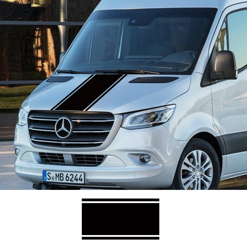 For Mercedes BENZ Sprinter Front Film Stripes Decal Vinyl Hood Sticker Car DIY Waterproof stickers Styling Accessories