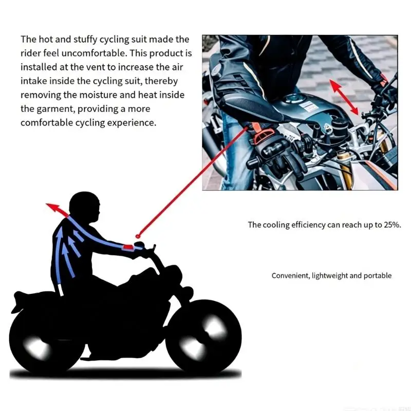 M76E Belüftete Motorrad-Armmanschettenbelüftung für Unterarmkomfort bei Gelegenheitsfahrten – Detail 8