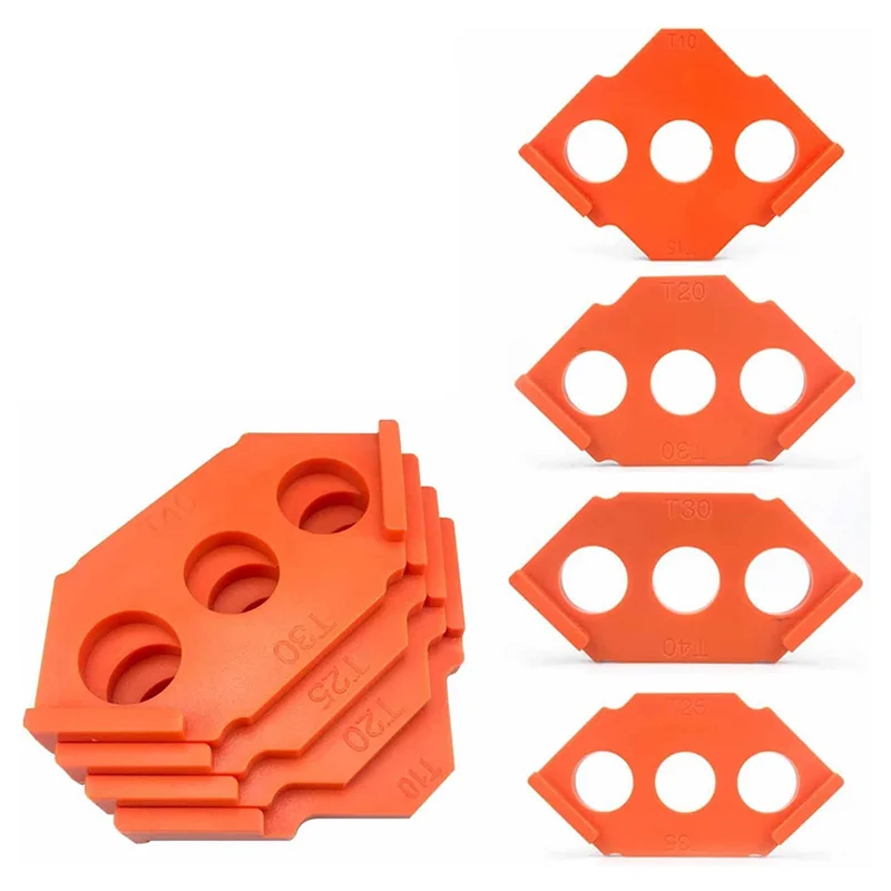 4-teiliges Set Radius Jig-Fräsvorlagen, ABS + CNC-Fräsvorrichtung mit hoher Härte, Ecken R10-15 R25-35 R20-30 R30-40-N38R