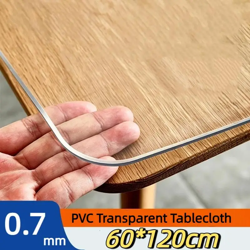 Clear PVC Table Protector Waterproof Anti Scratch Non-slip Mat for Outdoor Camping Kitchen Dining Use