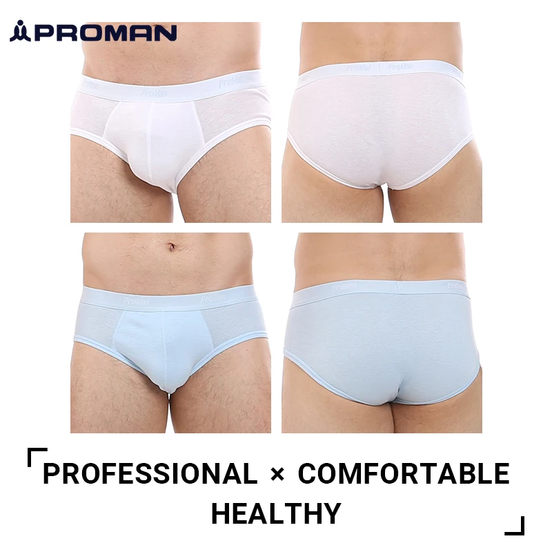 PROMAN 1 pz slip da uomo in tessuto di bambù comfort mutandine traspiranti confezione regalo confezionato biancheria intima quotidiana morbida lingerie uomo mutande