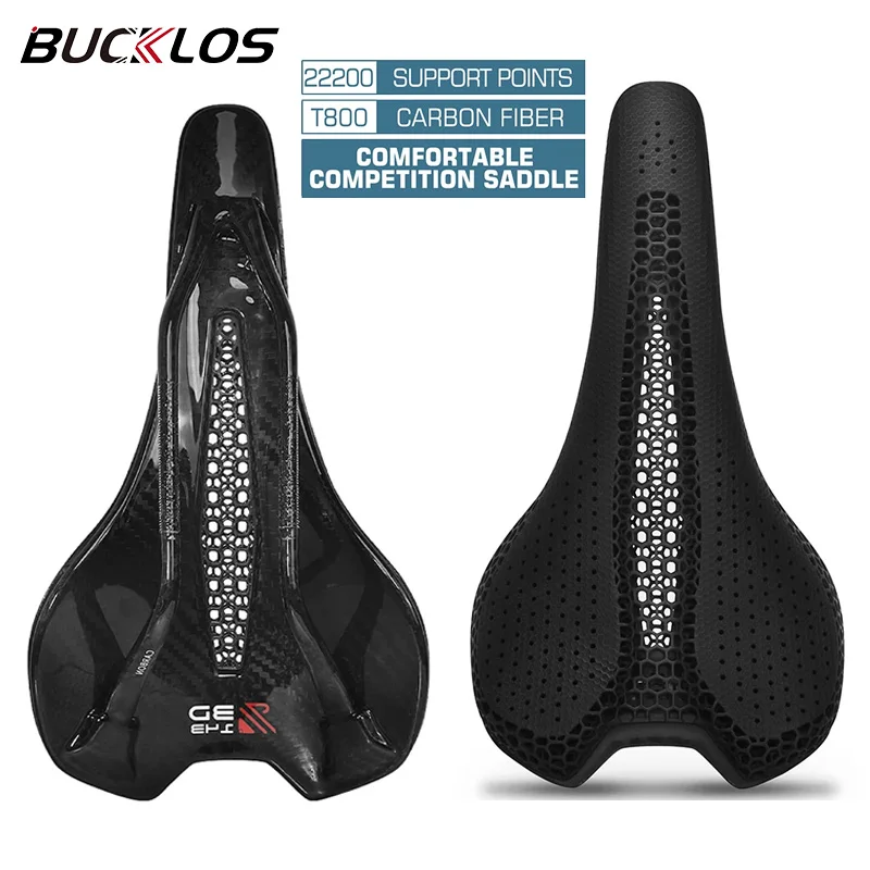 

BUCKLOS Bike Saddle Seat Carbon Saddle 3D Printed Ultralight Comfortable Saddles for Road Bike MTB Gravel Cycling Seating