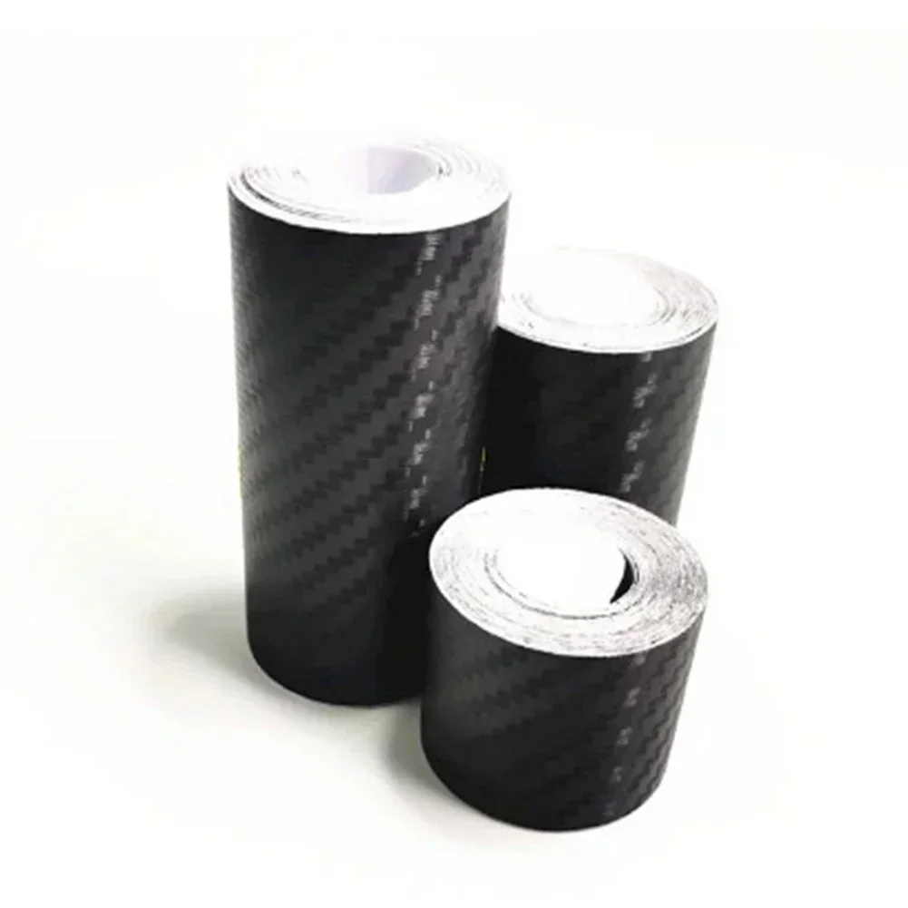 3D Carbon Fiber Sticker Car Door Sill Sticker Scratchproof Stickers Protector Auto Bumper Strip Car Protect Tape