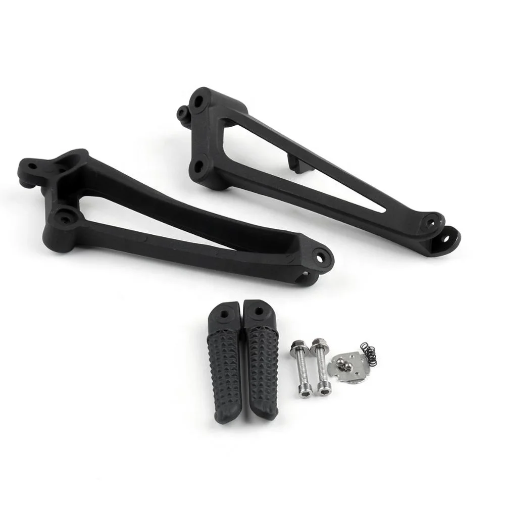 Rear Passenger Foot Pegs Footrest Brackets For YAMAHA 2009 2010 2011 YZF R1