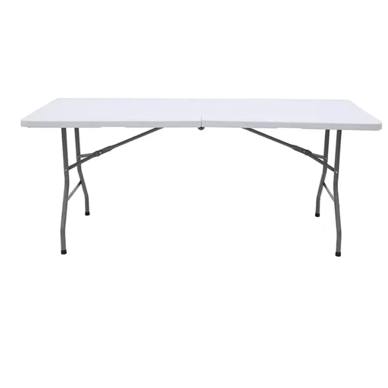 Rectangular Folding Portable Plastic Camping Kitchen Table Outdoor Furniture for Courtyard Park Farmhouse Use