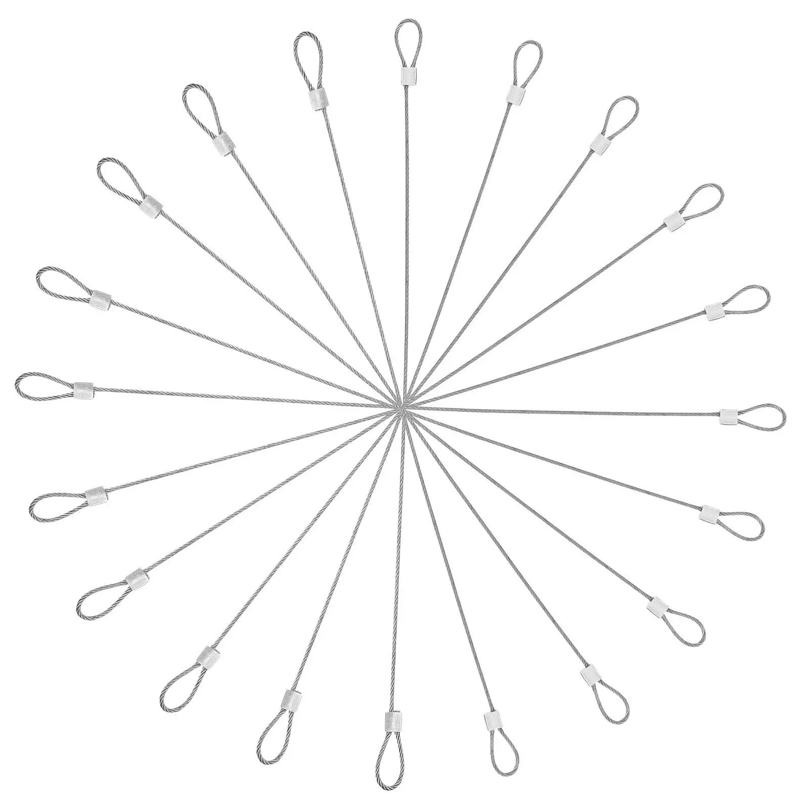 

10Pcs Stainless Steel Wire Rope Aluminum Sleeve Smooth High Strength Wear Resistance Safety Cable Fixing Hardware
